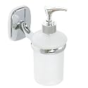 Nova Glass & Chrome Plated Liquid Soap Dispenser