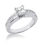 14K White Gold Princess Cut Diamond Promise Engagement Ring (1.65ct.tw, HI Color, SI2-3 Clarity)