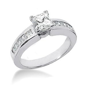 14K White Gold Princess Cut Diamond Promise Engagement Ring (1.65ct.tw, HI Color, SI2-3 Clarity)