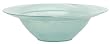 Recycled Art Glass Large White Saturn Bowl 14"D, 4"H