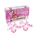 Pink Fluffy Heart Fairy Lights - 20 lights