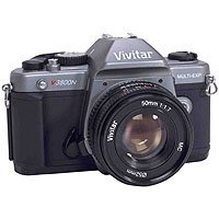 Vivitar V3800N Manual SLR Camera with 50mm Lens & Case