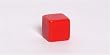 16mm Square-edged Opaque Blank Red 6-sided Dice