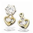 14K Yellow Gold Diamond Earring Jacket
