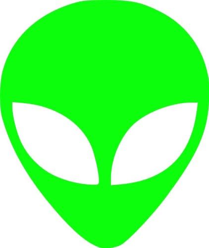 JP Vinyl Design - AlienWare - Alien Head -Vinyl Decal - 6" - Lime Tree Green