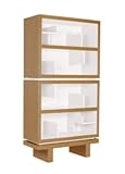 Nurseryworks Storytime Bookcase Double in Light Ash