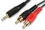 1.2m 3.5mm Stereo Jack Plug to Twin RCA Phono Plugs Lead / Cable  Connect PC iPod, MP3, TV or Hi-FiXxion Value GOLD 1.2 metre 3.5mm Stereo Jack Plug to Twin RCA Phono Plugs Lead / Cable. Connect  PC, Mac, iPod or MP3 to TV or Hi-fi etc.,