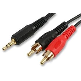 1.2m 3.5mm Stereo Jack Plug to Twin RCA Phono Plugs Lead / Cable  Connect PC iPod, MP3, TV or Hi-FiXxion Value GOLD 1.2 metre 3.5mm Stereo Jack Plug to Twin RCA Phono Plugs Lead / Cable. Connect  PC, Mac, iPod or MP3 to TV or Hi-fi etc.,