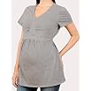 Motherhood Maternity: Short Sleeve V-neck Babydoll Maternity Top