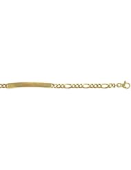 CleverEves 14Kt Yellow Gold Figaro 4.8mm W/Id Bracelet