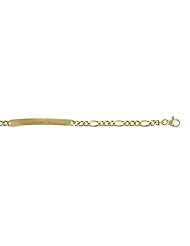 14KT Yellow Figaro 4.8mm with ID Bracelets Length = 8