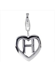 SilveRado (tm) VR027 Verado Sterling Silver Letter H Pandora Compatible Bead / Charm with Lobster Clasp