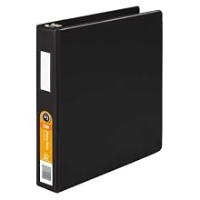 Wilson Jones Heavy Duty No-Gap Round Ring Binder, 1.5 Inch Capacity, Letter Size, Black (W364-34NBPP)