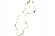 14 Karat Yellow Gold Cable Chain 10" Anklet Bracelet, Set with Multi-Color Semi-Precious Stones.