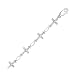 Sterling Silver 1/10 ct. Cubic Zirconia Cross Bracelet
