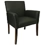 Executive Leather Side Chair or Reception Chair w/ Arms