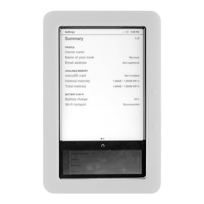 Premium Clear Soft Gel Silicone Skin for the Nook - Barnes and Nobles Electronic eBook Reader Case Cover