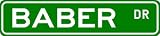 BABER Street Name Sign ~ Family Lastname Sign ~ Gameroom, Basement, Garage Sign