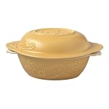 Pfaltzgraff Weir in Your Kitchen 2-Quart Oval Casserole with Lid, Fennel