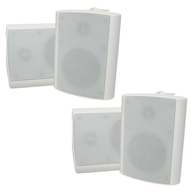 2 Pairs of New Indoor or Outdoor Weatherproof HD Mountable White Speakers 2TS5ODW