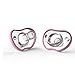 nanobebe Newborn Pacifiers 0-3 Months, Orthodontic, Soft Silicon Pacifiers, Flexible, Lightweight & Ergonomic, 2pk Pink