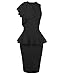 Womens Sleeveless Ruffle Side Peplum Frill Stretch Bodycon Midi Party Dress