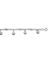 Sterling Silver Charm Bracelet w/ Beads and Chime Balls