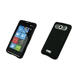 EMPIRE Black Rubberized Snap-On Cover Case for HTC HD7
