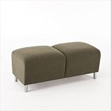 Ravenna Series Two Seat Bench Finish: Cherry, Material: Kilkenny Tweed Celery Vinyl