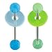 Glow in the Dark LifeSaver tongue ring Green