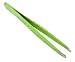 Starlite Precision Slant Stainless Steel Green Tweezers 3.5