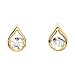 10K Diamond Teardrop Earrings.