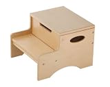 Woodenen Kids' Step 'N Store Step Stool and Organizer Select Color: Natural - 15611