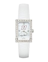 Denny Hamlin Ladies Allure Watch White Leather Strap