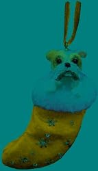 Bulldog Stocking Christmas Ornament