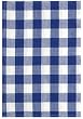 Durable Hand Woven 100% Cotton Picnic Check Blue Dishtowel 18" X 28" Set / 6