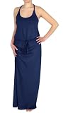 Capelli New York Ladies Solid Knit Racerback Maxi Dress With Drawcord