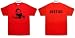 100% Cotton Red T-shirt with Armenian Monte Melkonian Fedayi Fighter. Pre-shrunk Crew Neck tshirt