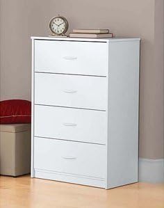 Mainstays 4-Drawer Chest, White by Trlo