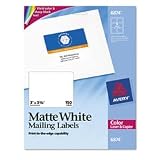 Mailing Label for Color Printers, Laser, 3x3-3/4, Matte White, 150/Pack AVE6874
