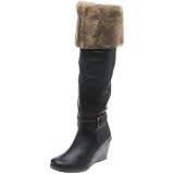 bottes cuir marron talon Xti 24890 Bottes femme