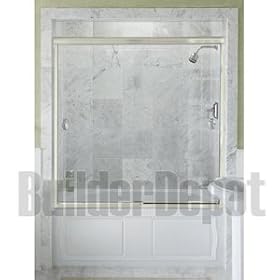 KOHLER K-704414-L-SH Devonshire Bypass Shower Door, Bright Silver