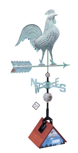 Buy Verdigris Copper Rooster Weathervane