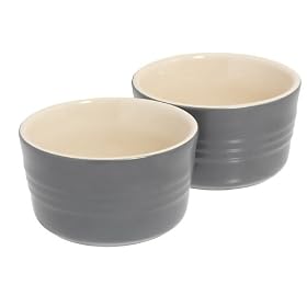 Le Creuset Stoneware Ramekins Set of 2, Granite