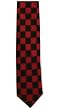 RETRO RED AND BLACK CHECKERED SKINNY TIE