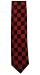 RETRO RED AND BLACK CHECKERED SKINNY TIE