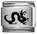 Clearly Charming Dragon Laser Italian Charm