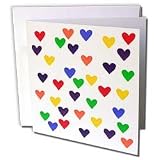 CherylsArt Hearts - Hearts in the colors of the Rainbow - Greeting Cards-12 Greeting Cards with envelopes