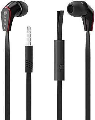 Langston® Genuine Universal In-Ear Tangle Free 3.5mm Plug Earphones Earbuds EarPods for Apple iPhone 6 6 Plus 5S 5C 5 4S 4 3 iPad Air mini2 mini 4 3 2 iPod Touch 5th iPod Nano 7th Samsung Galaxy S5 S4 mini S3 S3 mini Note 4 Edge Note 3 Note 2 LG G3 G2 HTC One M8 M7 Motorola Moto G X Nokia Lumia Blackberry Sony Xiaomi/IM and Most of the Android Smartphones and Tablets and more - (Black)