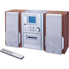 jWIN JXCD4500 Micro HiFi CD Player System with Stereo Radio, Cassette Player, Recorder & Remote